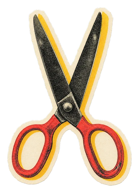 Scissors collage element
